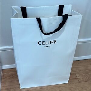 Celine White Shopping Bag